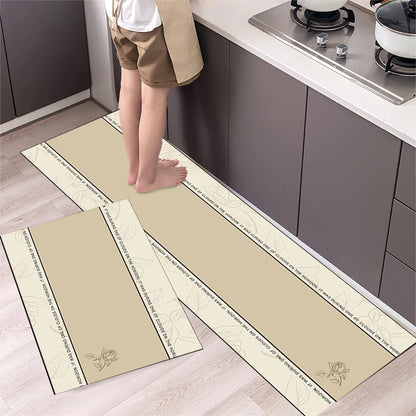 Non-Slip Kitchen Floor Mat – Crystal Velvet 2-Piece Runner Set