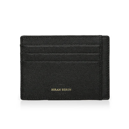 Hiram Beron Personalized Leather RFID Blocking Credit Card Holder