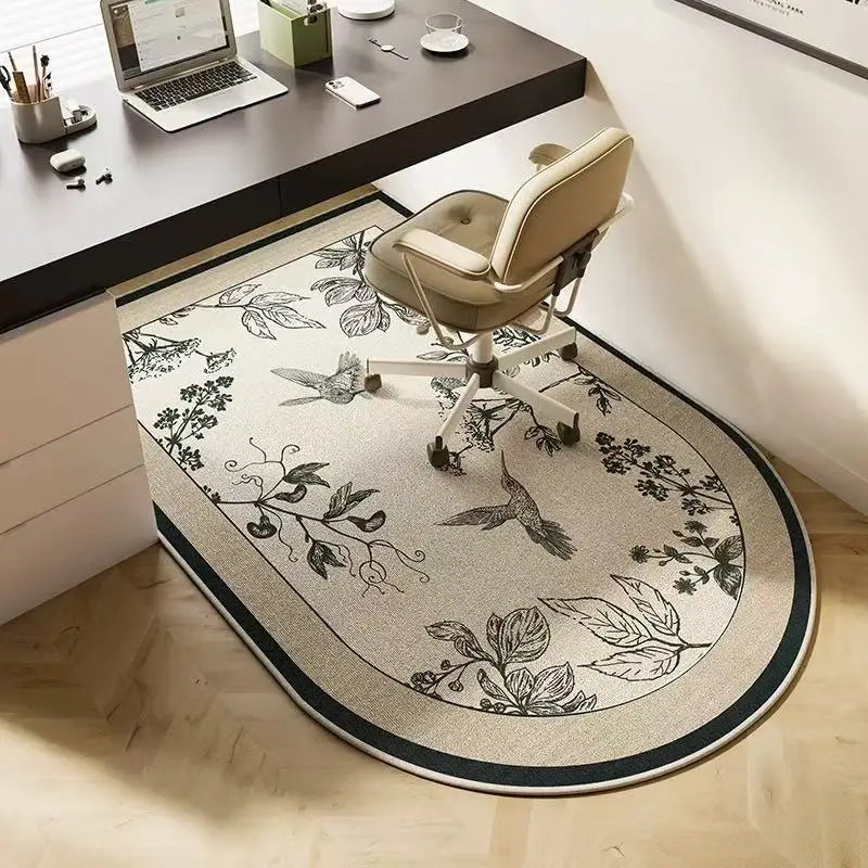Semi-Circle Office Chair Mat – Anti-Slip Wear-Resistant Desk Rug