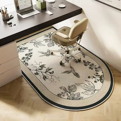 Semi-Circle Office Chair Mat – Anti-Slip Wear-Resistant Desk Rug