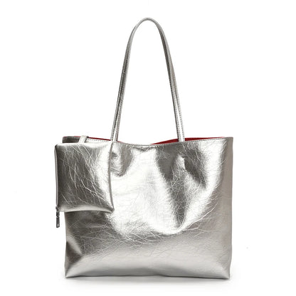 PU Leather Tote Bag – Large Capacity Shoulder Bag for Women