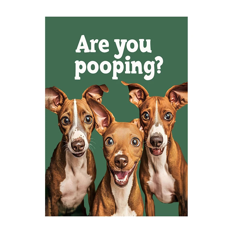Funny Cow Poster – Are You Pooping? Farm Animal Bathroom Art