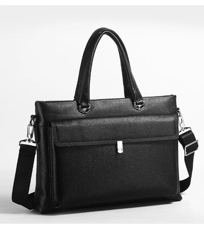 Genuine Leather Men's Briefcase – 13" Laptop Messenger Bag