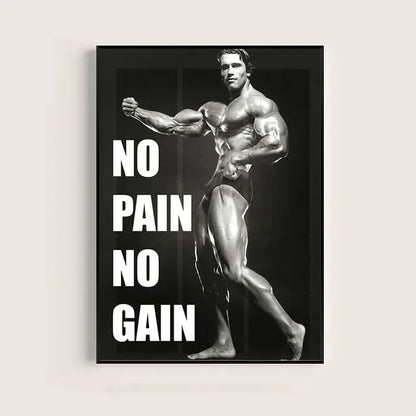 Arnold Schwarzenegger Motivational Gym Poster – Bodybuilding Wall Art