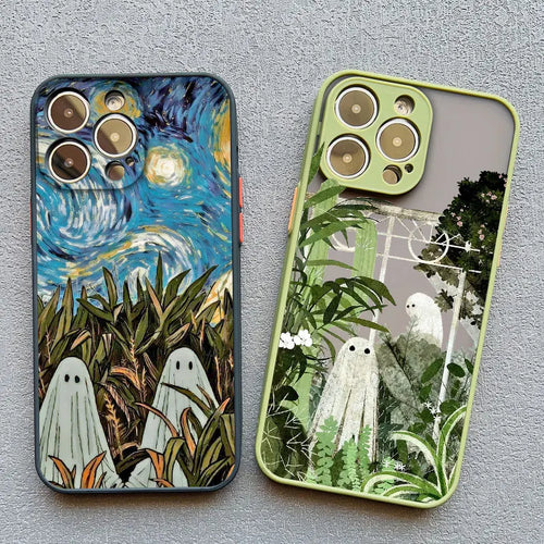 Ghost iPhone Case – Shockproof Cute Strawberry Garden Design