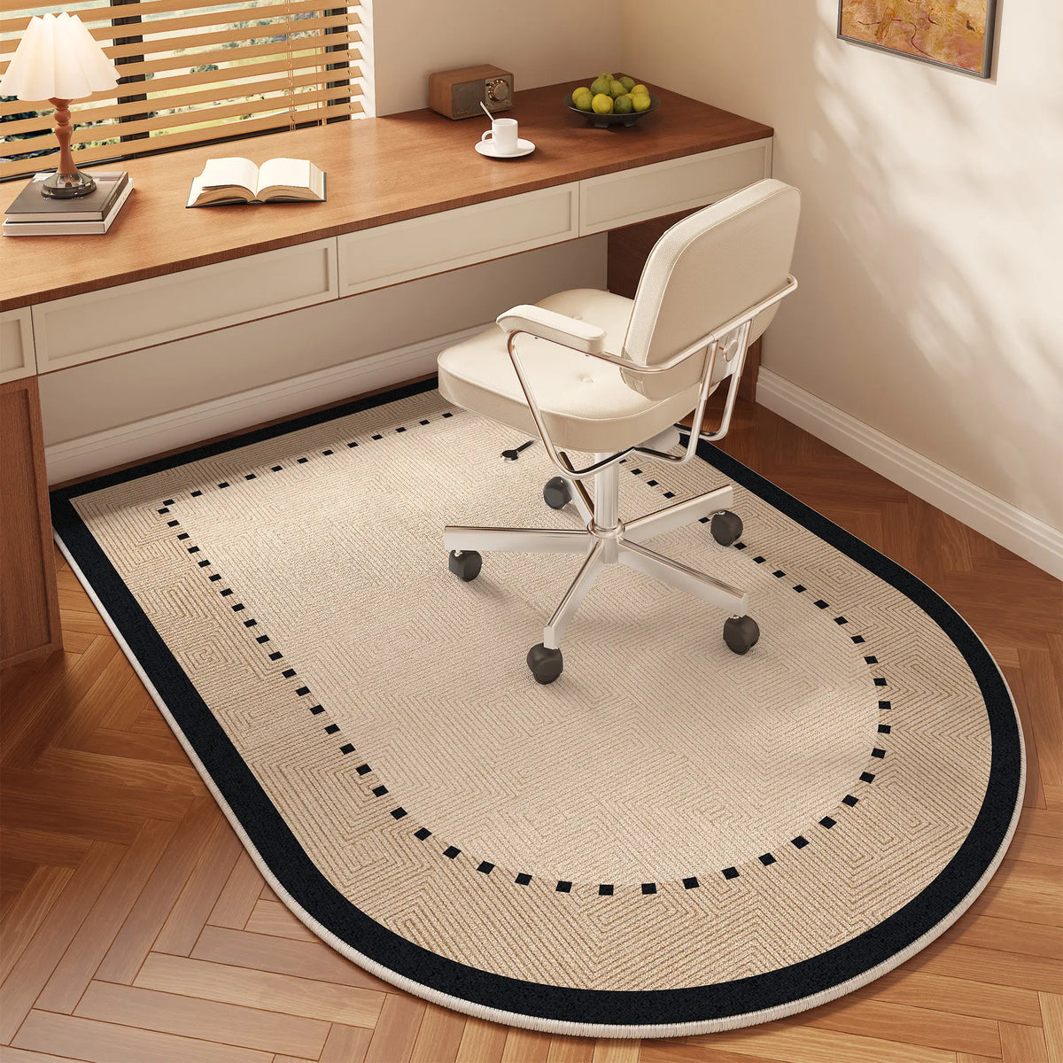 Oval Office Chair Mat – Anti-Slip Floor Protector for Home & Desk