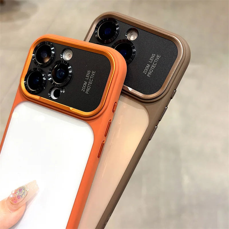 Clear iPhone Case with Metal Camera Ring Protection