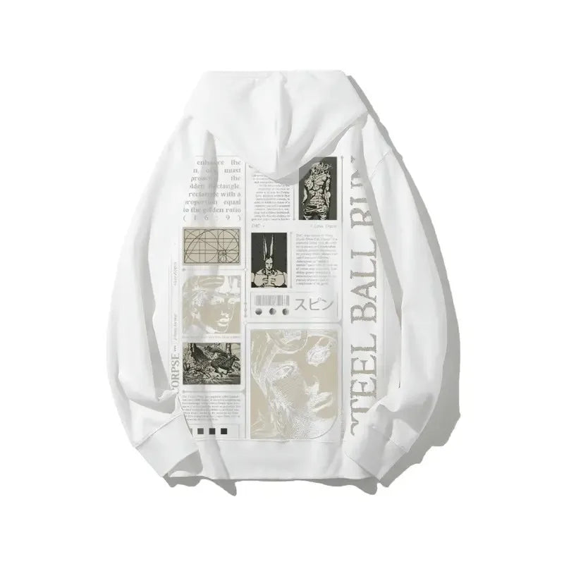 JoJo's Bizarre Adventure Zip-Up Hoodie Anime Graphic Streetwear Unisex