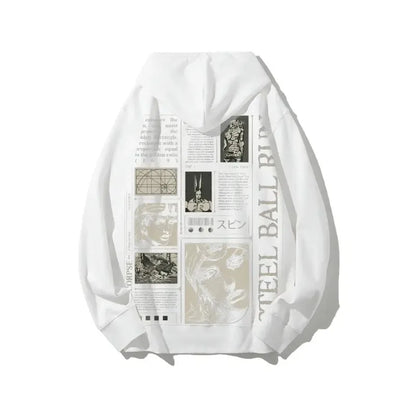 JoJo's Bizarre Adventure Zip-Up Hoodie Anime Graphic Streetwear Unisex