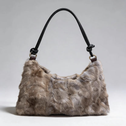 Mink Fur Shoulder Bag – Luxury Women's Crossbody Handbag