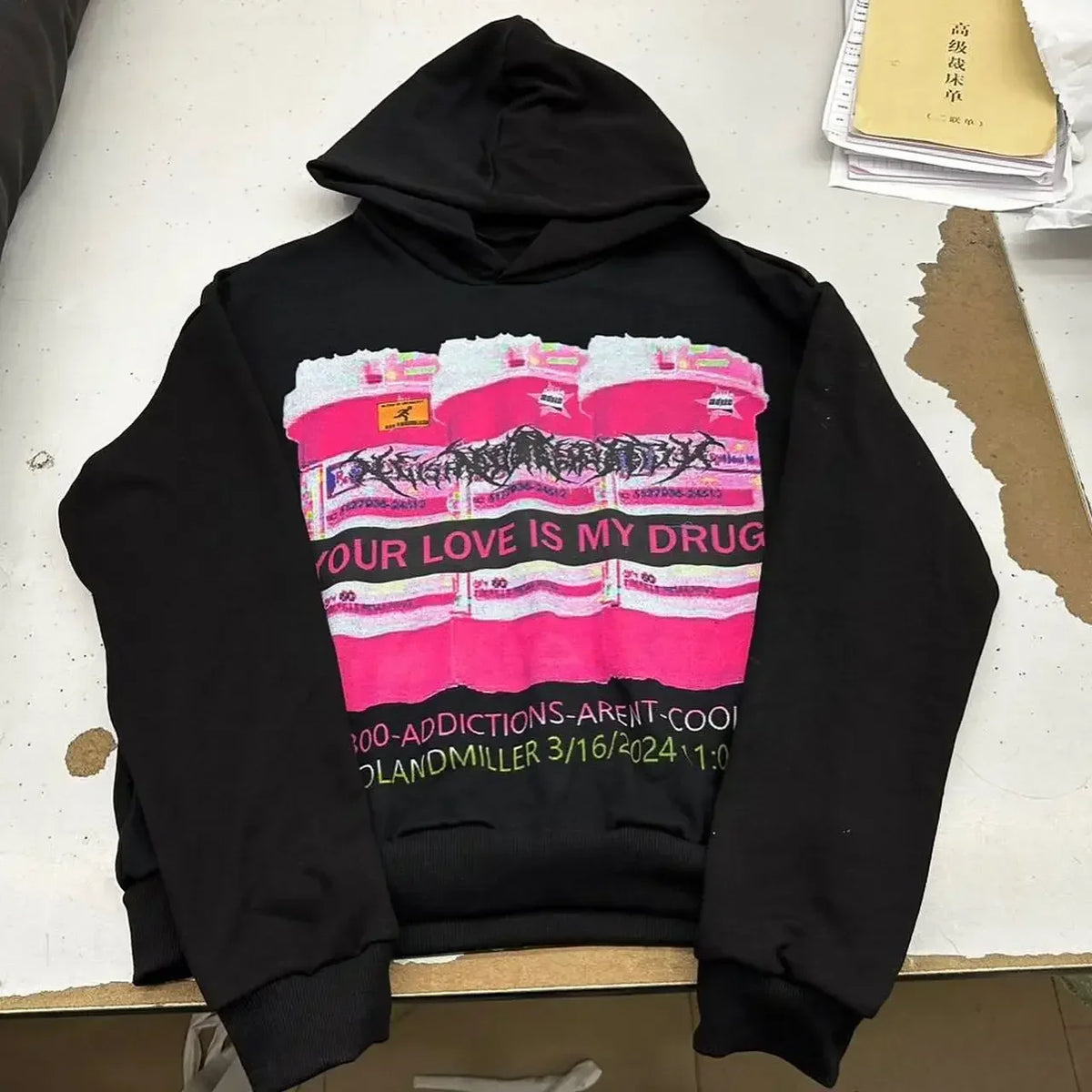 Gothic Graphic Hoodie Women Harajuku Goth Streetwear Sweatshirt