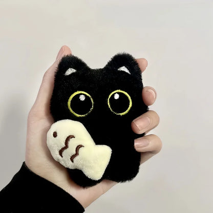 Black Cat Plush Keychain Bag Pendant 2pcs