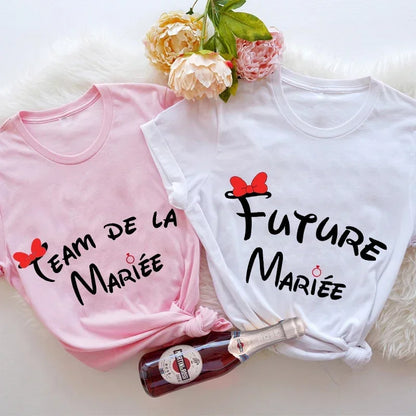 Bachelorette Party T-Shirt Team Bride Squad Women Wedding Tee