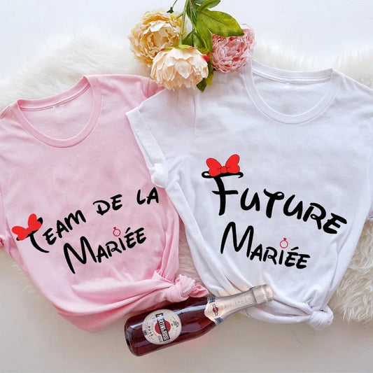 Bachelorette Party T-Shirt Team Bride Squad Women Wedding Tee