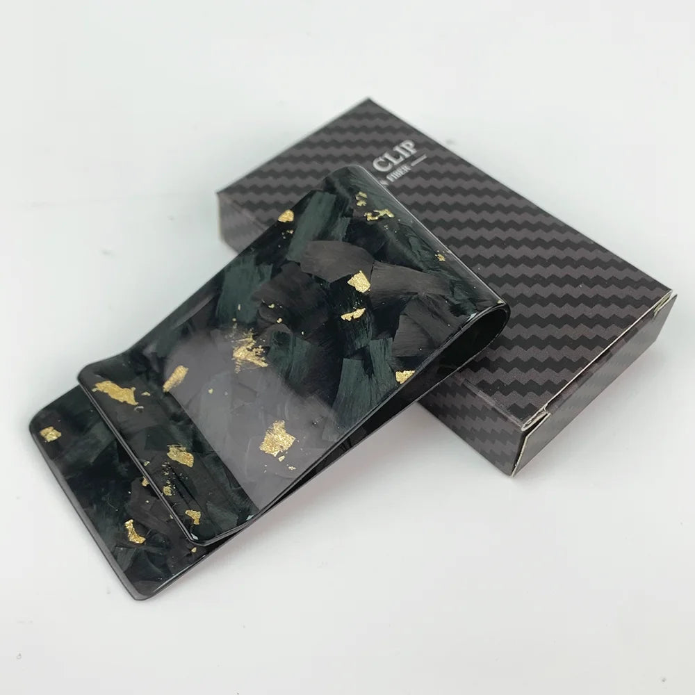 Forged Carbon Fiber Money Clip with Card Holder – 38mm Slim
