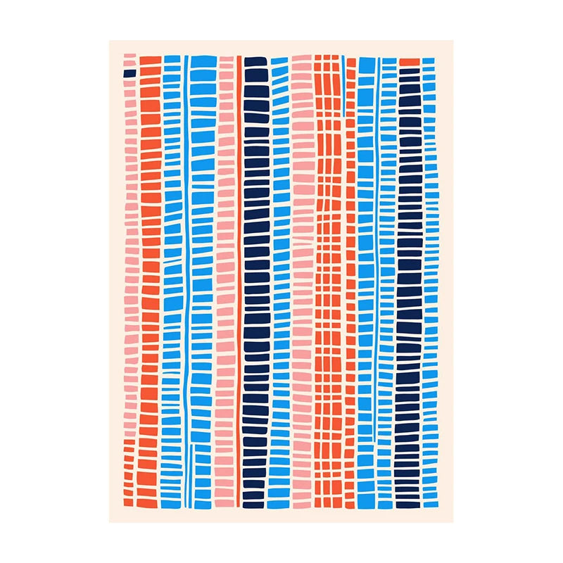 Mid-Century Modern Wall Art Poster – Retro Abstract Geometric Print