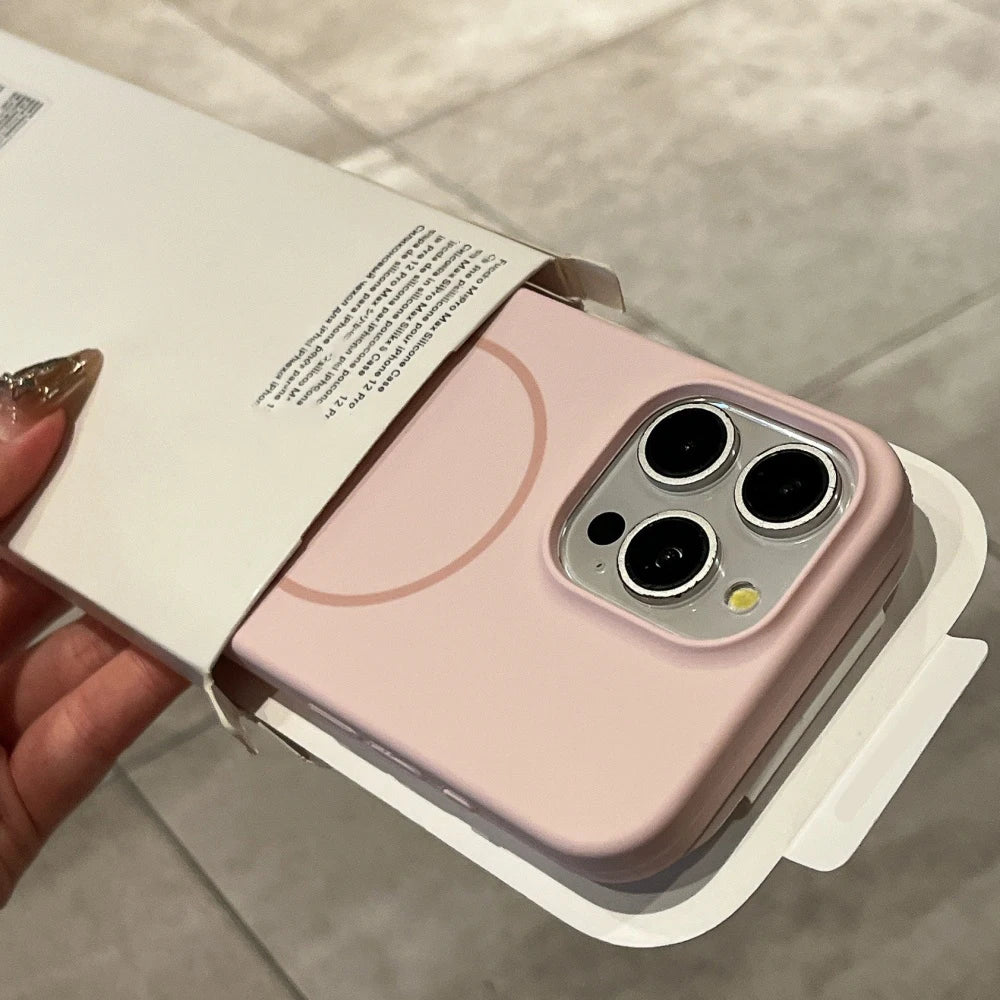Liquid Silicone MagSafe Case for iPhone 11–17 Series | Magnetic Wireless Charging