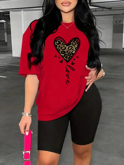 Women's Harajuku Love Print T-Shirt – Breathable Summer Streetwear