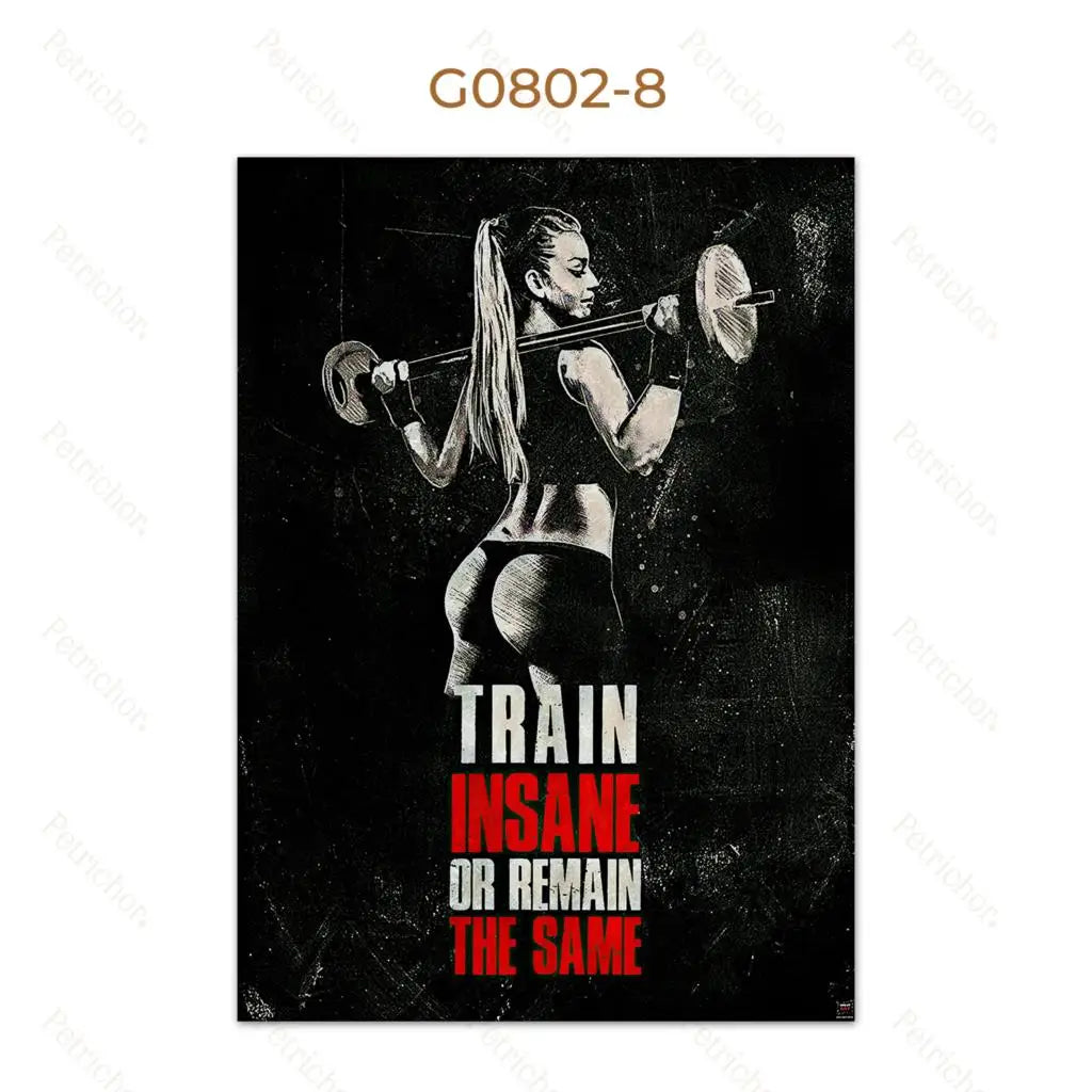 Gym Motivational Quote Wall Art Poster – Bodybuilding Canvas Print