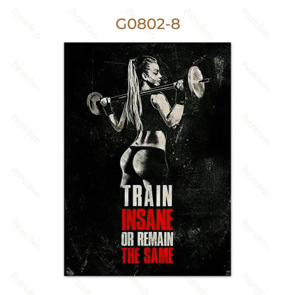 Gym Motivational Quote Wall Art Poster – Bodybuilding Canvas Print
