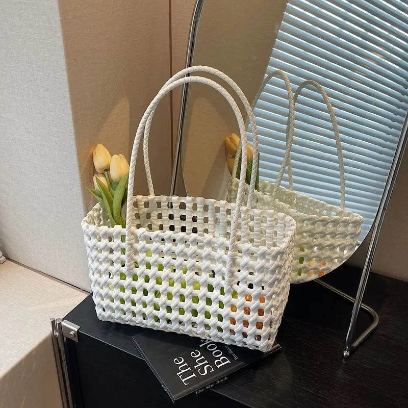Vegetable Basket Women Straw Bags