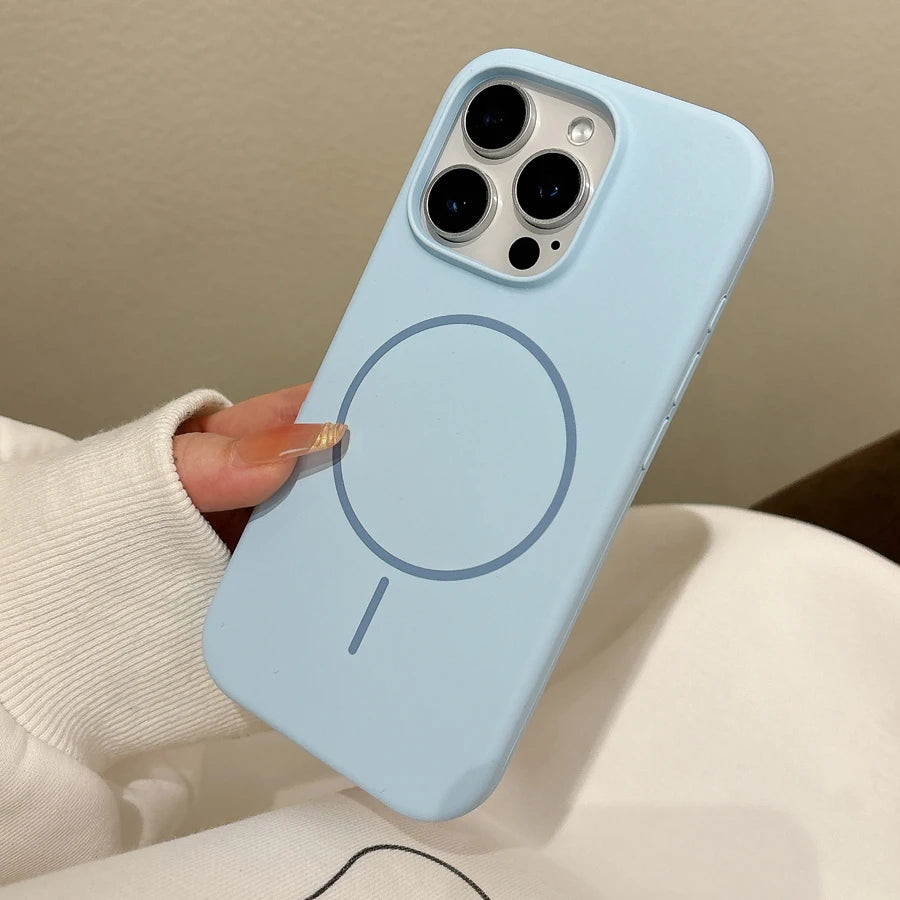 Liquid Silicone MagSafe iPhone Case – Magnetic Wireless Cover