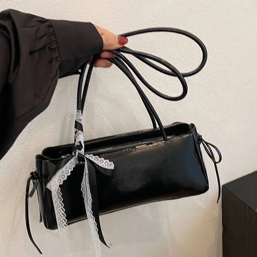 Trendy Multicolor Shoulder Bag Bowknot PU Leather