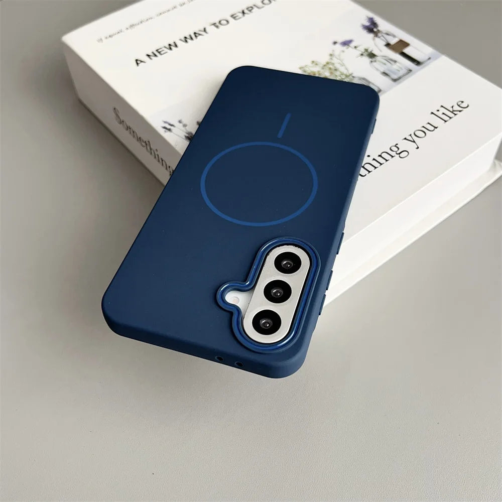 Slim Matte Magnetic Case for Samsung Galaxy S25 S24 S23 S22 Ultra A-Series | Wireless Charging