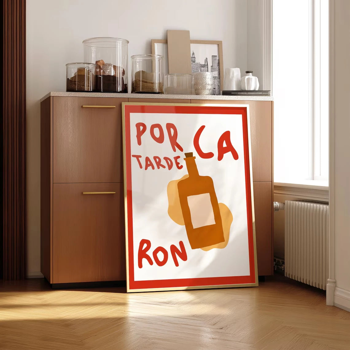 Por La Tarde Ron Wall Art Canvas Print – Bar Decor Poster