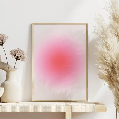 Aura Gradient Canvas Poster – Retro 70s Psychedelic Wall Art