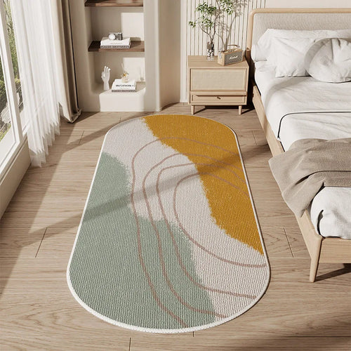 Oval Area Rug – Soft Non-Slip Bedroom & Hallway Runner Carpet