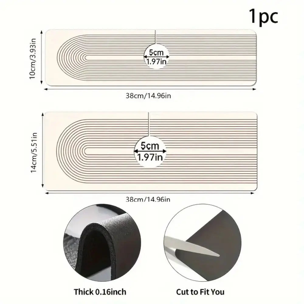 Kitchen Sink Mat – Absorbent Silicone Faucet Drip Pad