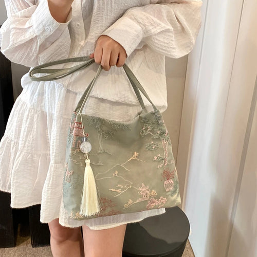 New Models Silk Jacquard Fashionable Minimalist Bag