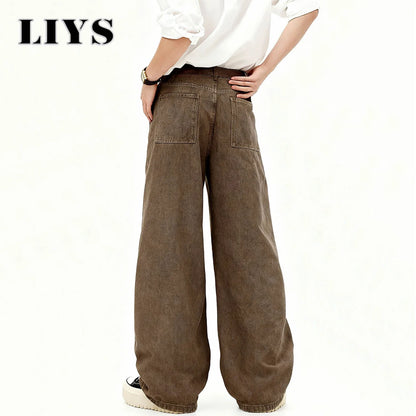 Men's Baggy Wide Leg Jeans – Retro Streetwear Denim