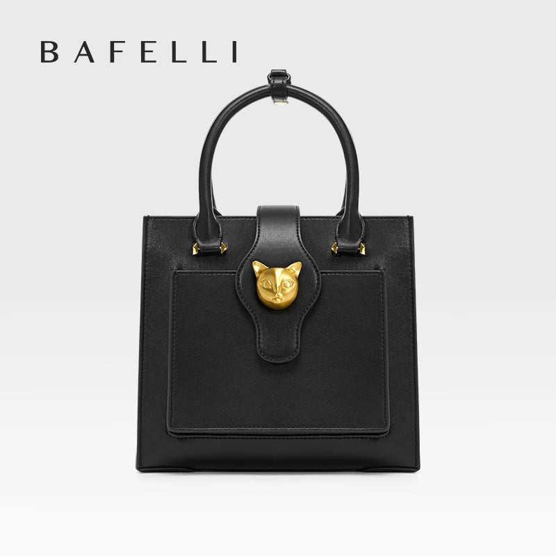 Leather Crossbody Shoulder Bag – Cat Gold Hardware Tote