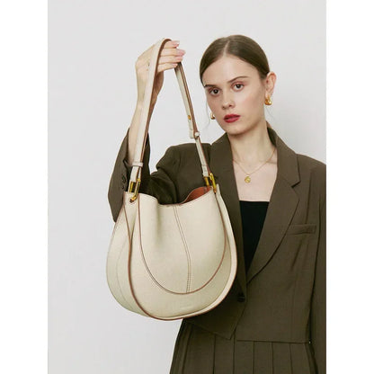 Genuine Leather Hobo Shoulder Bag – Women's Luxury Tote