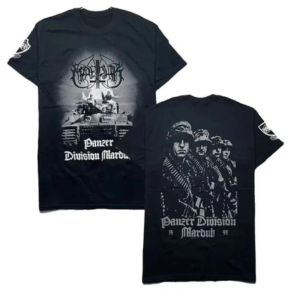 Marduk Panzer Division Marduk 1999 T-Shirt – Black Metal Band Tee