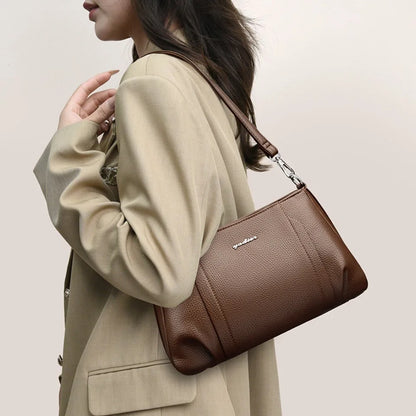 Genuien Brand Top Quality Soft Leather Female Elegant Crossbody Shoulder Bags