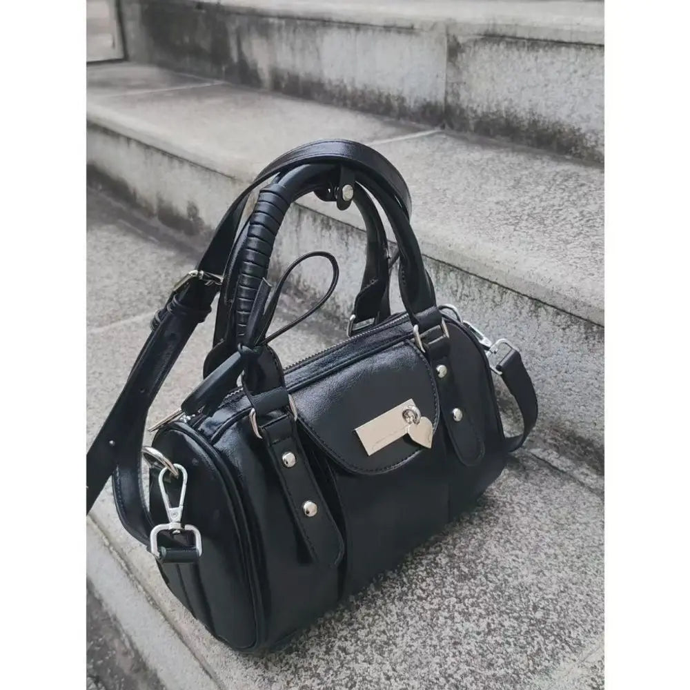 Sweet Cool Coffee Messenger Bag Women Moto Biker Handle Bowling Y2k Bag