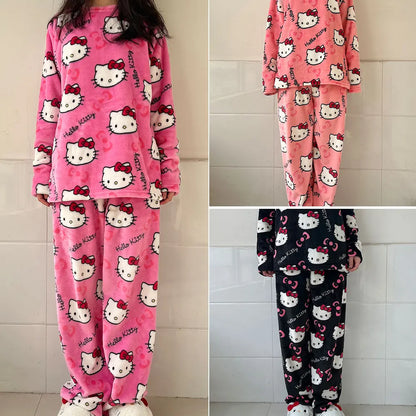 Hello Kitty Pajama Set Sanrio Couple Loungewear