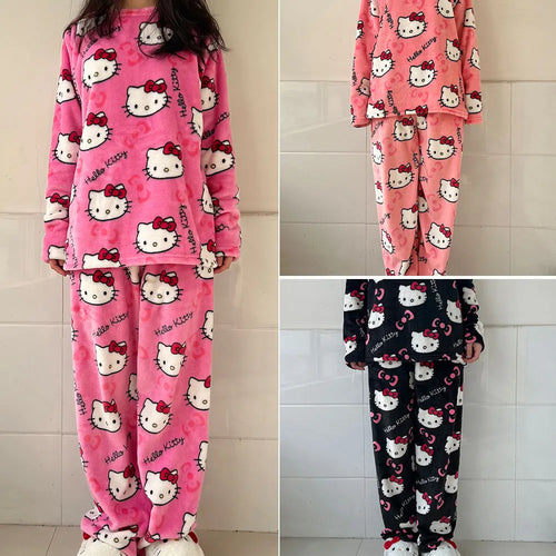 Hello Kitty Pajama Set Sanrio Couple Loungewear