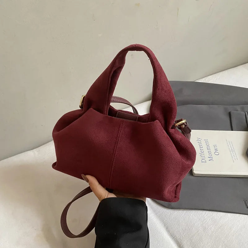 French Cloud Dumpling Bags Brand Design Frosted New Fashion Handbag