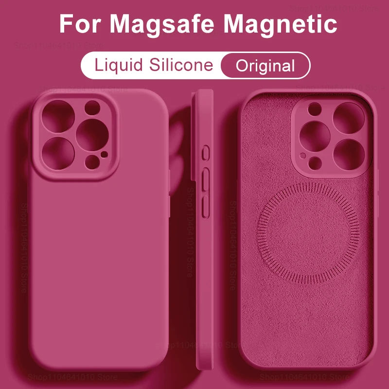 MagSafe Liquid Silicone Case for iPhone 17 16 15 14 13 12 11