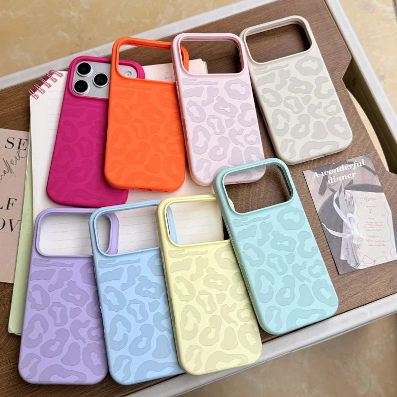 Liquid Silicone Leopard Print iPhone Case – iPhone 11 to 17 Series