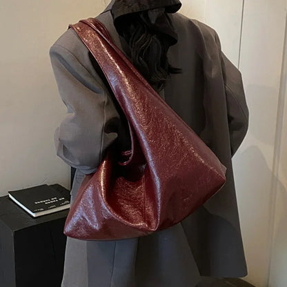 Large Capacity PU Leather Hobo Underarm Bags