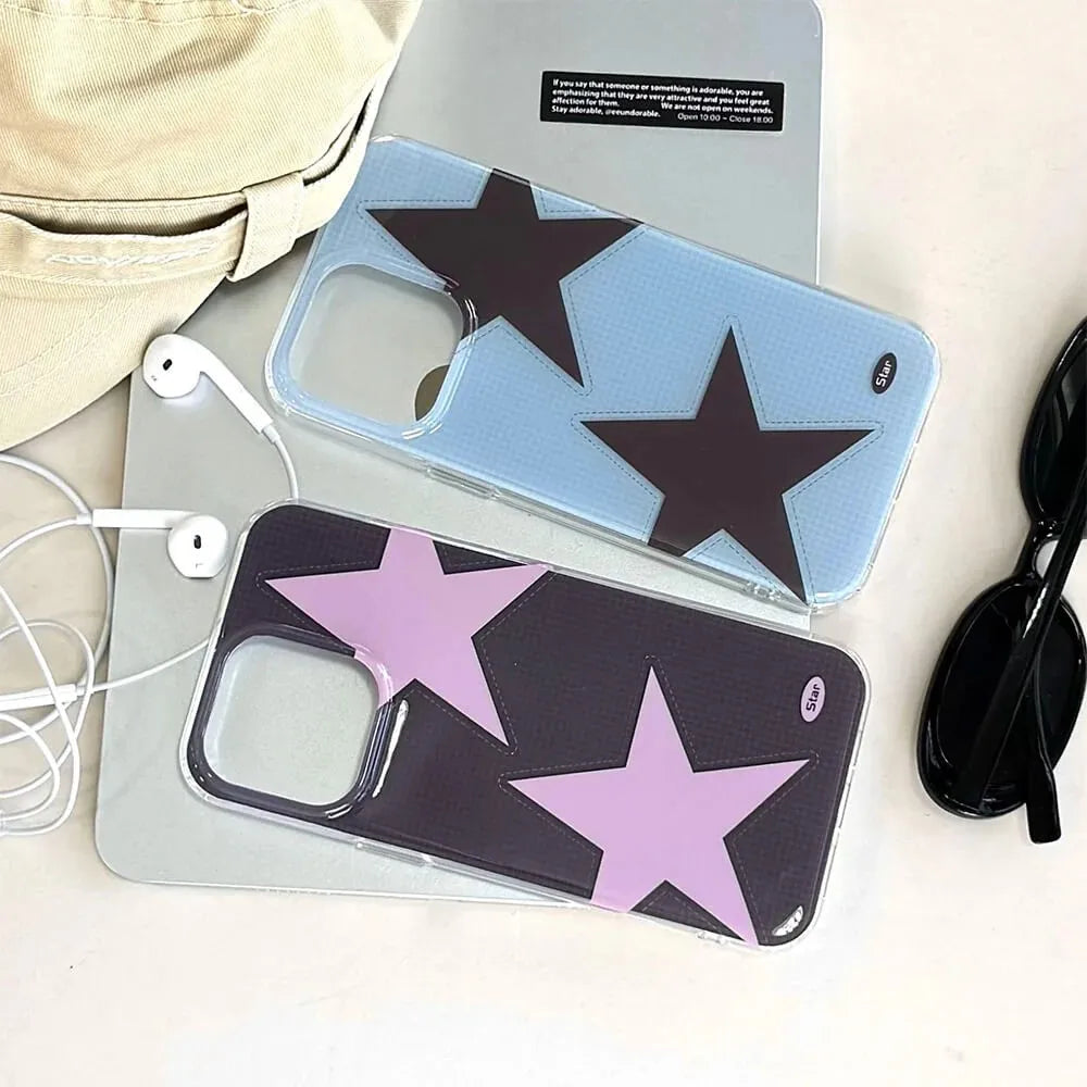 Korean Y2K Star Phone Case for Xiaomi Redmi Note Series