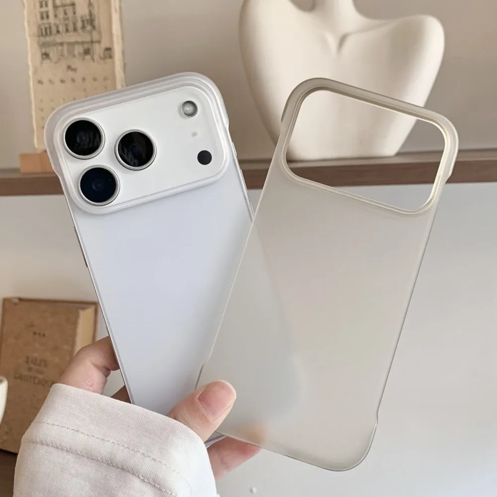 Ultra-Thin Frameless iPhone Case – Slim Hard Matte Cover