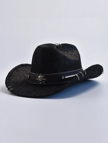 Western Cowboy Hat – Vintage Leather-Style Jazz Sombrero for Men & Women