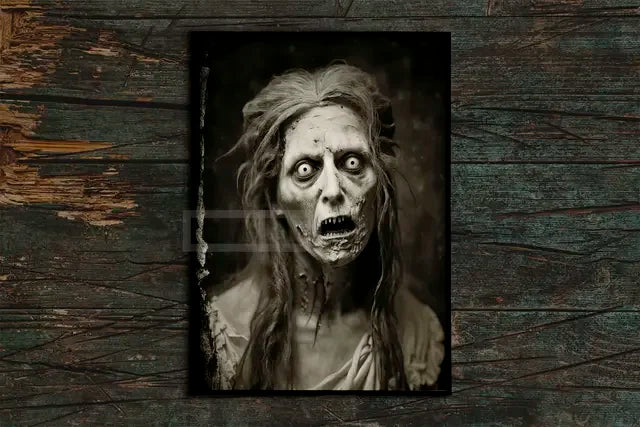 Horror Ghost Portrait Wall Art Poster – Spooky Canvas Print