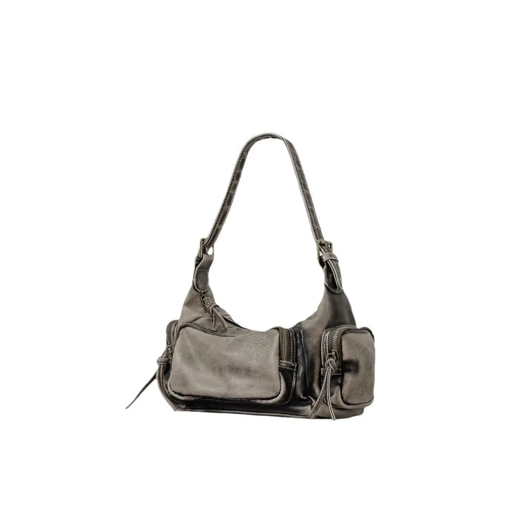 Women's Y2K Punk Shoulder Bag – Vintage Grunge Denim Handbag